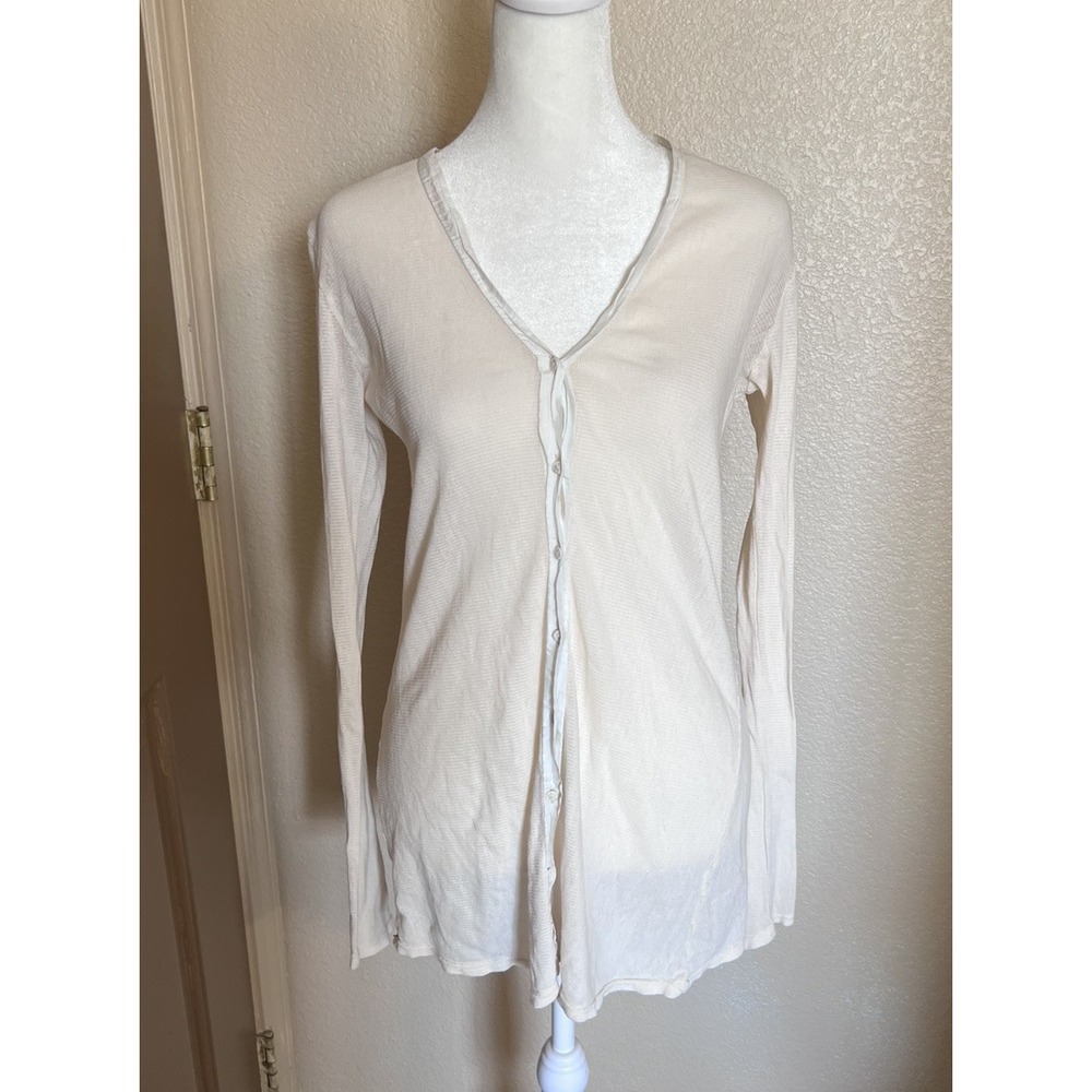 Pete & Greta Johnny Was Cream Knit Lightweight Cardigan Boho Women's XS